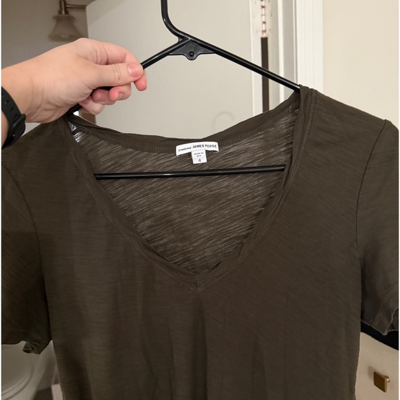 James Perse Women’s V-Neck T Shirt Size 4 - Picture 1 of 4